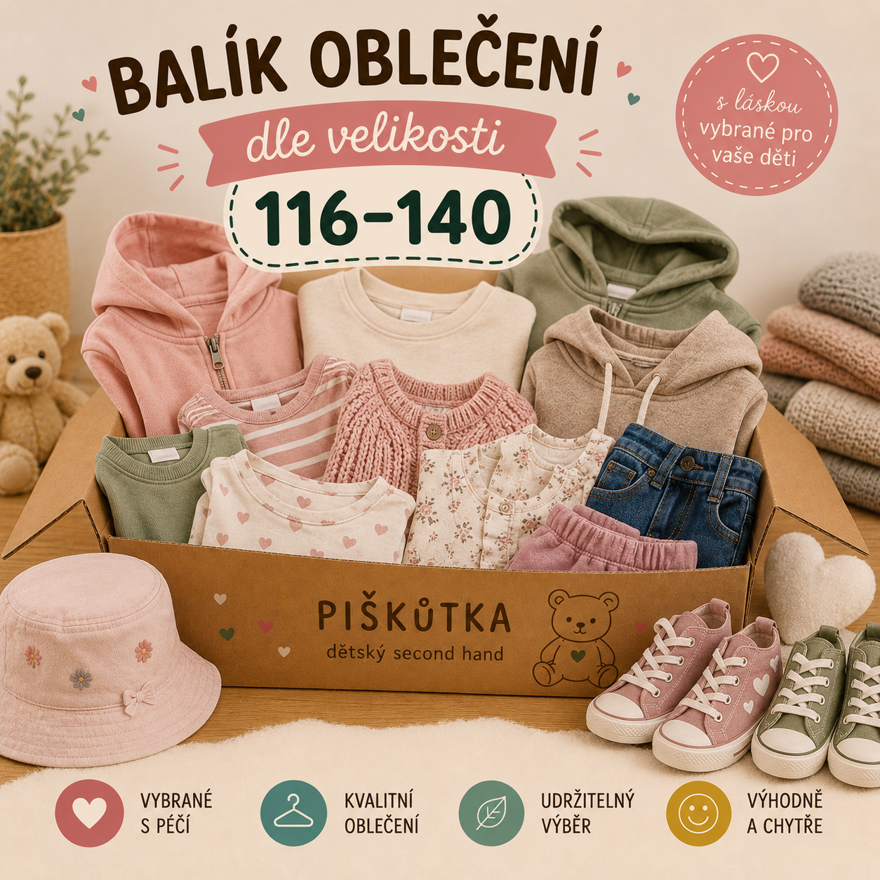 VELIKOSTI 116 , 122 , 128 , 134 , 140