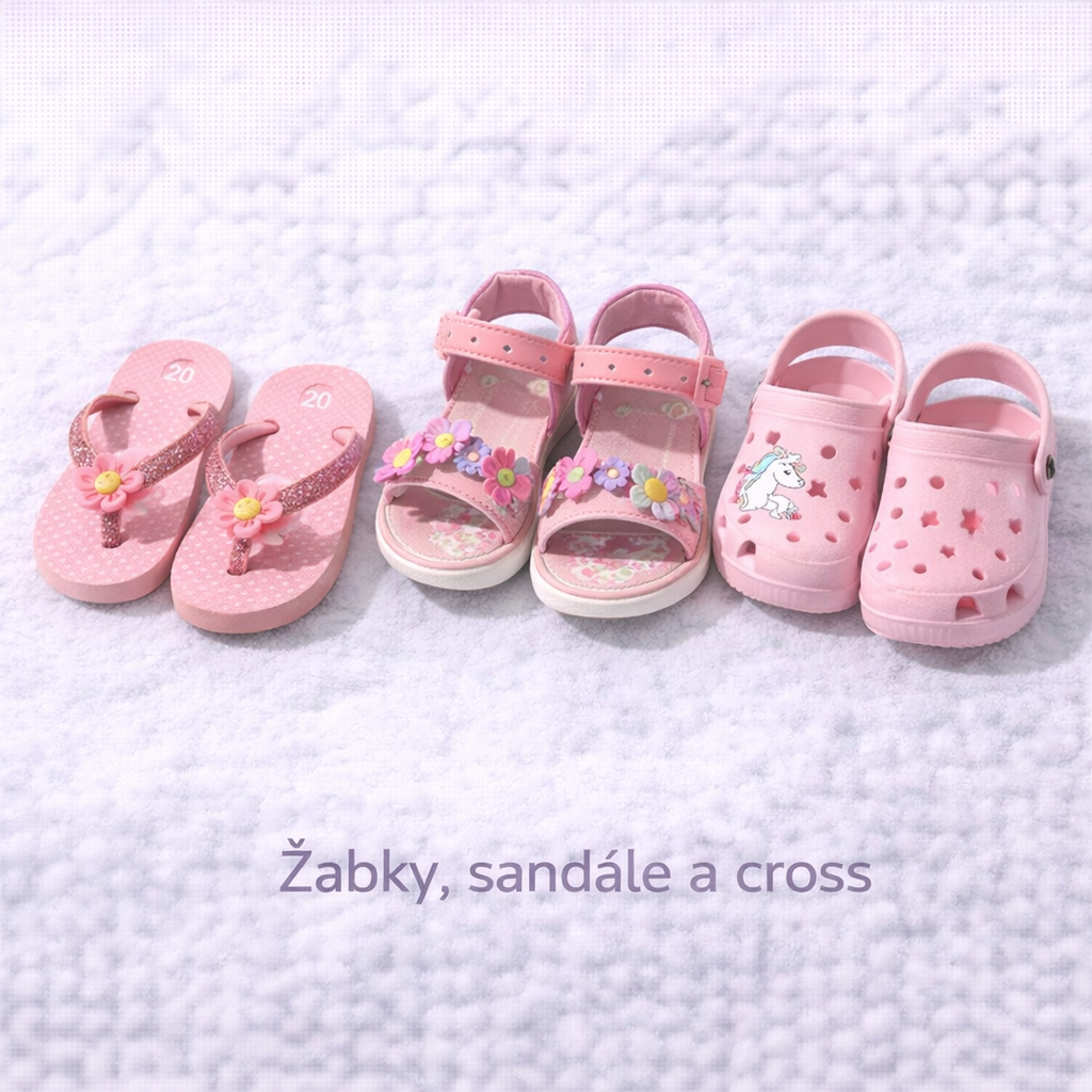 Žabky, sandále a cross