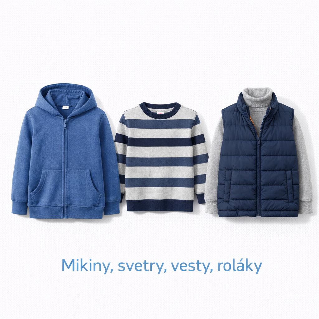 Mikiny, svetry, vesty, roláky