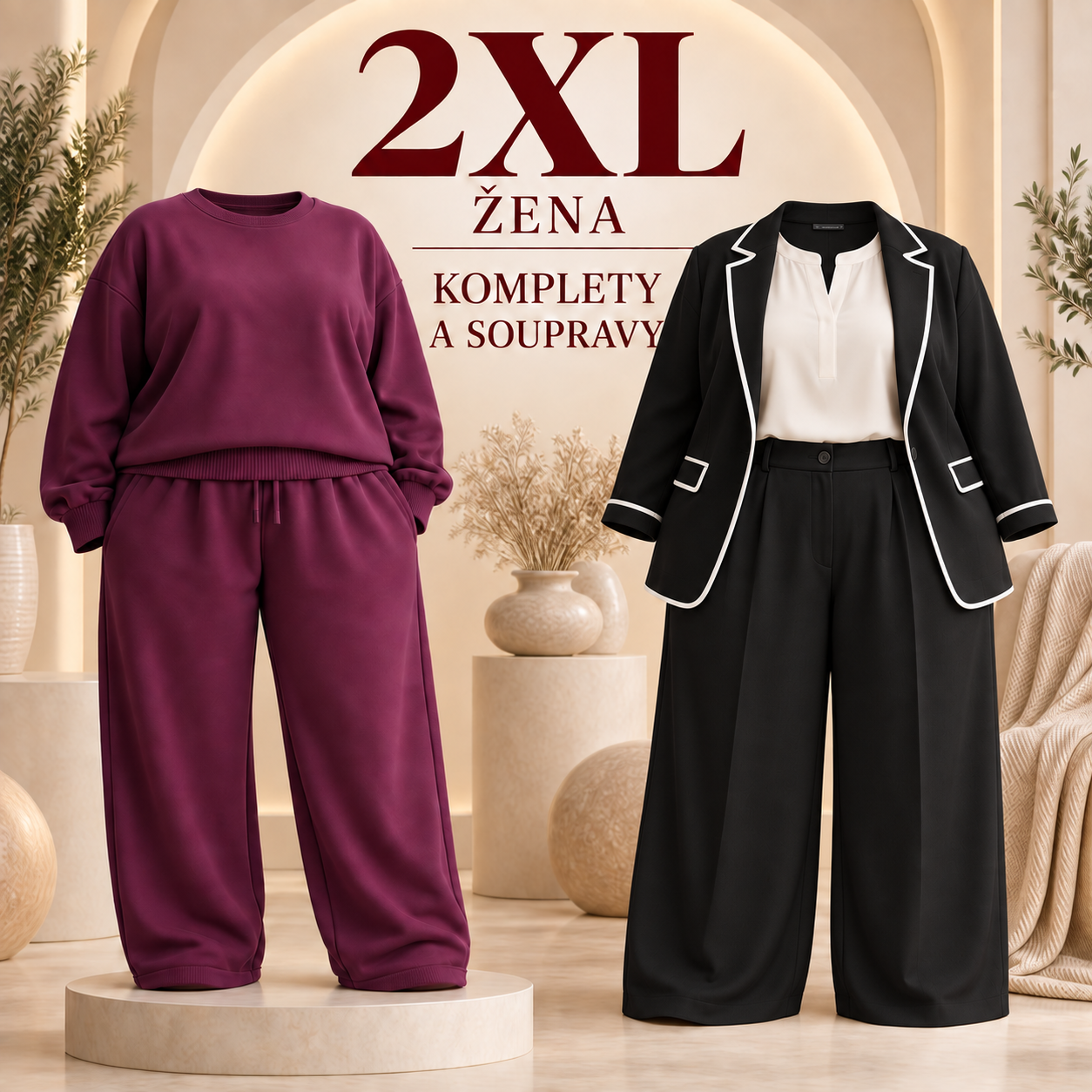 ŽENA 2XL KOMPLETY A SOUPRAVY