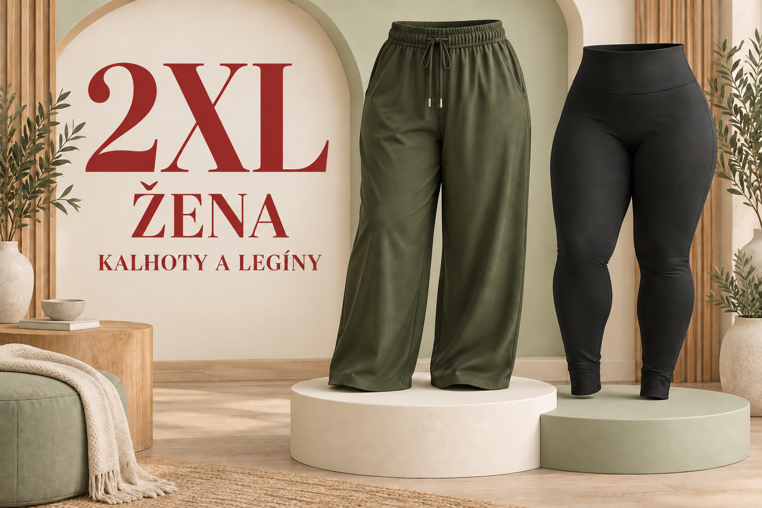 ŽENA 2XL KALHOTY A LEGÍNY