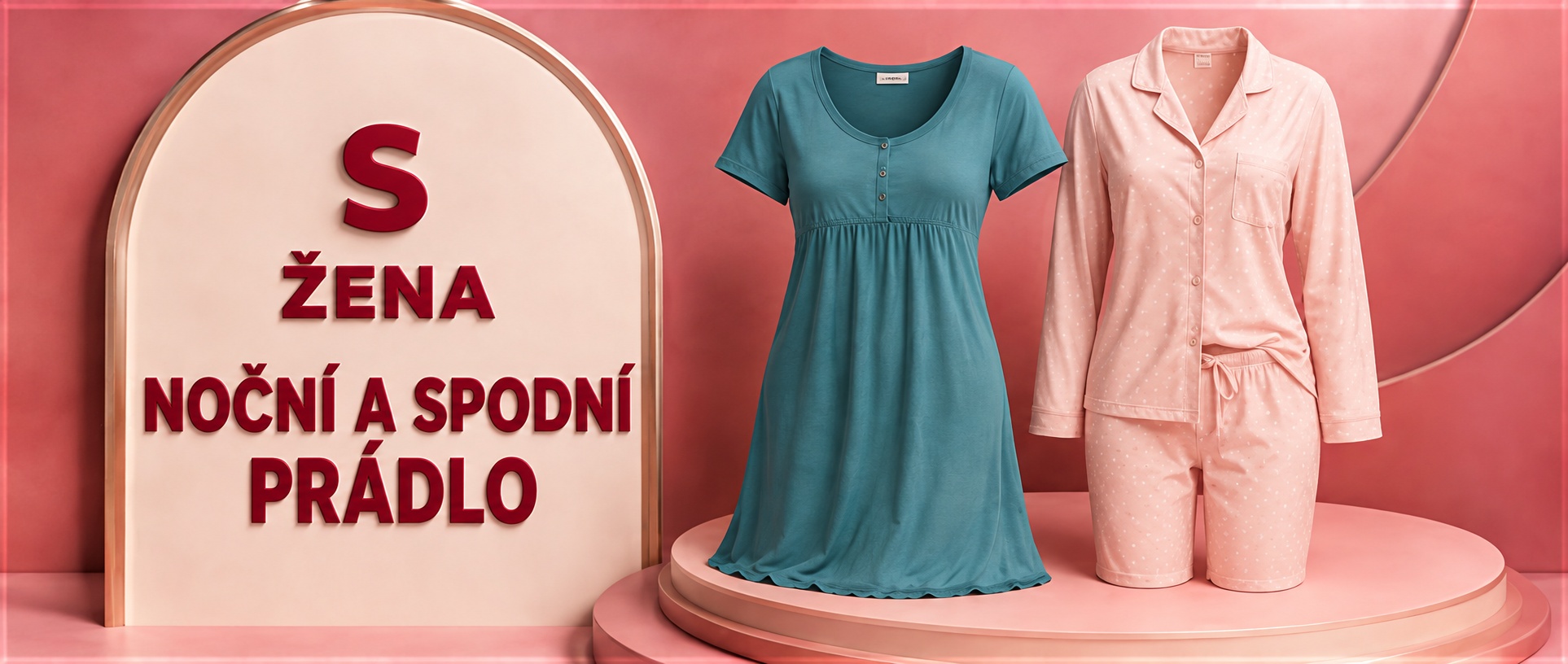 ŽENA S NOČNÍ A SPODNÍ PRÁDLO