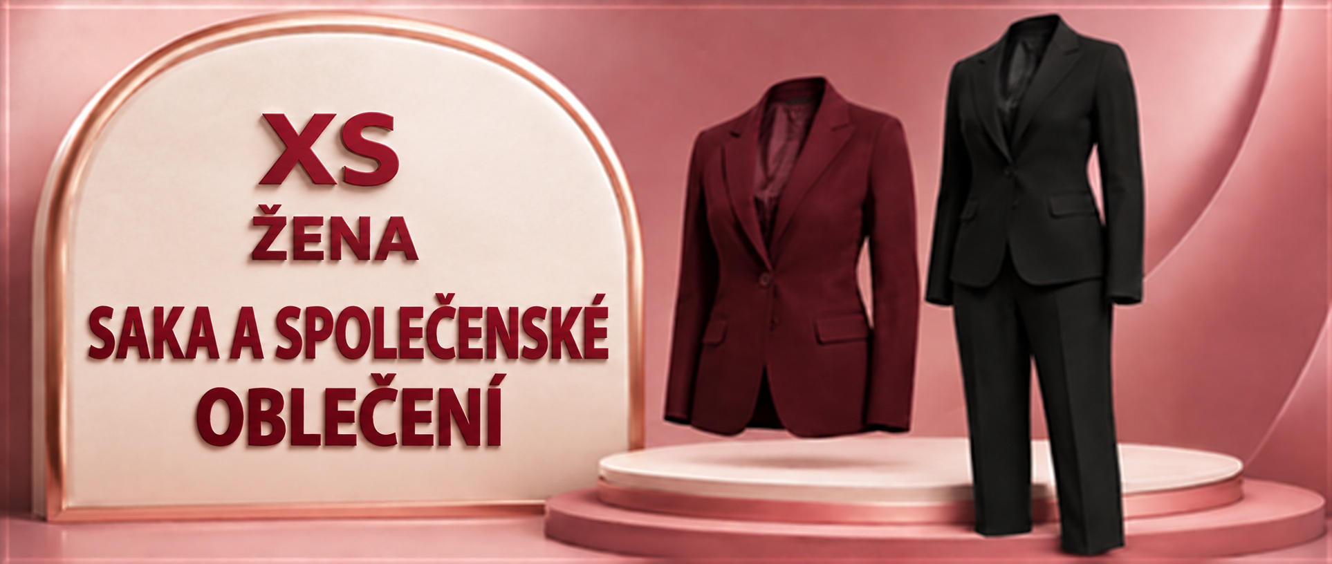 ŽENA XS SAKA A SPOLEČENSKÉ OBLEČENÍ