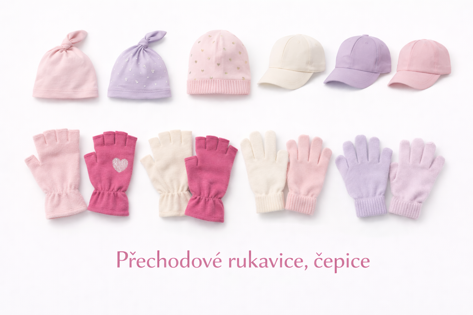 Přechodové rukavice,čepice