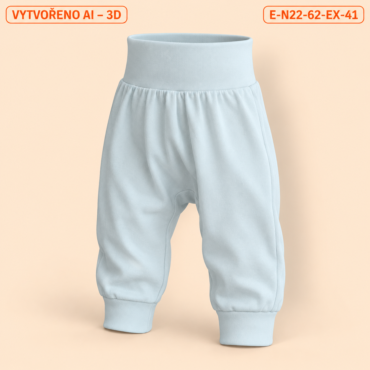 Neutrální světlé tepláky se širokým pasem, vel. 62