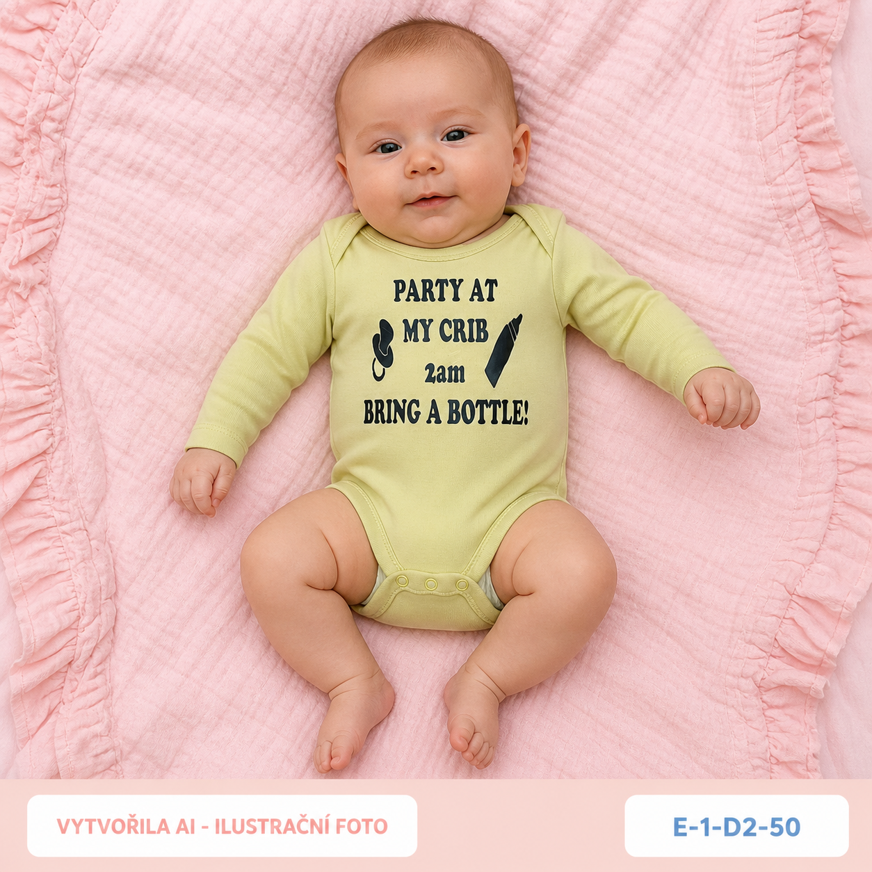Neutrální kojenecké body s dlouhým rukávem