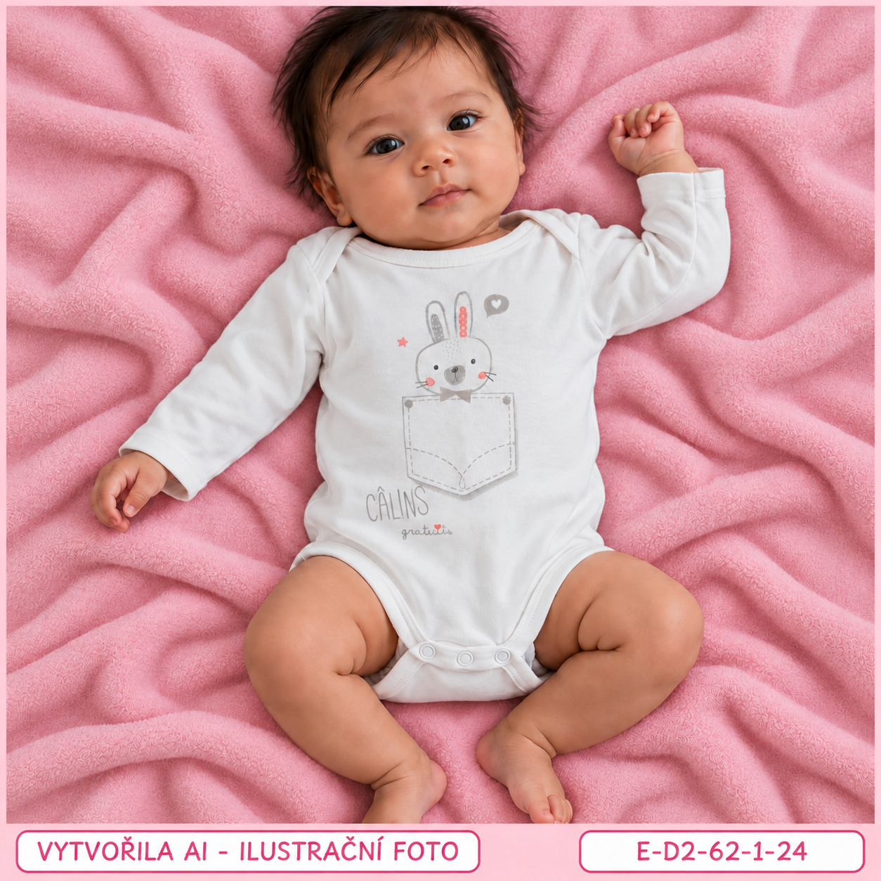 Dívčí body s králíčkem CÂLINS gratuits, vel. 62