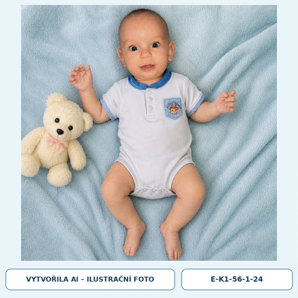Klučičí body s límečkem, krátký rukáv – vel. 56