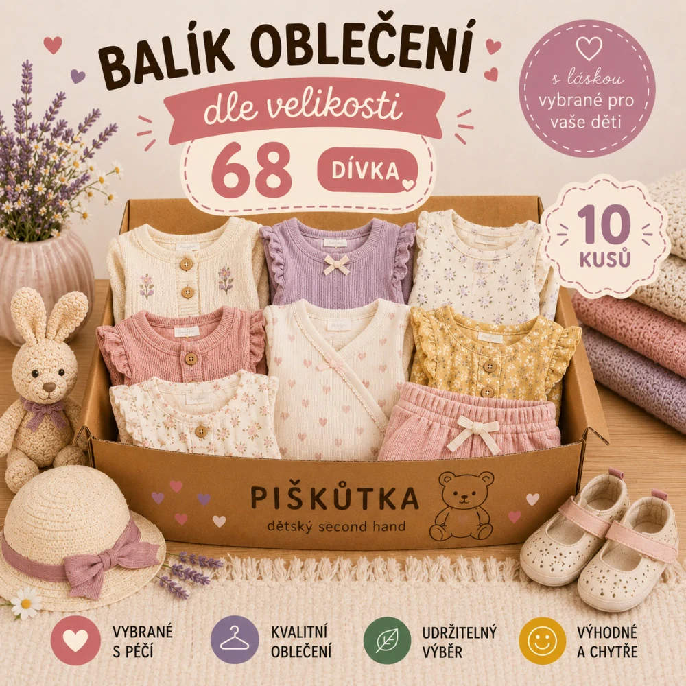 BALÍK OBLEČENÍ DÍVKA VE VELIKOSTI 68