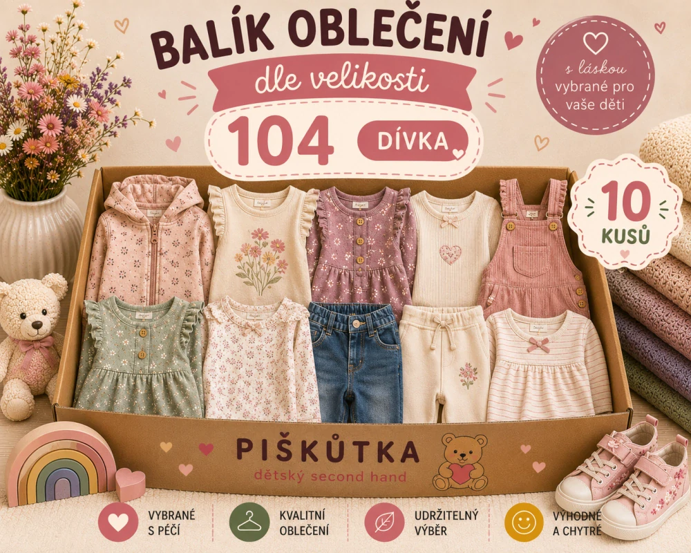BALÍK OBLEČENÍ DÍVKA VE VELIKOSTI 104