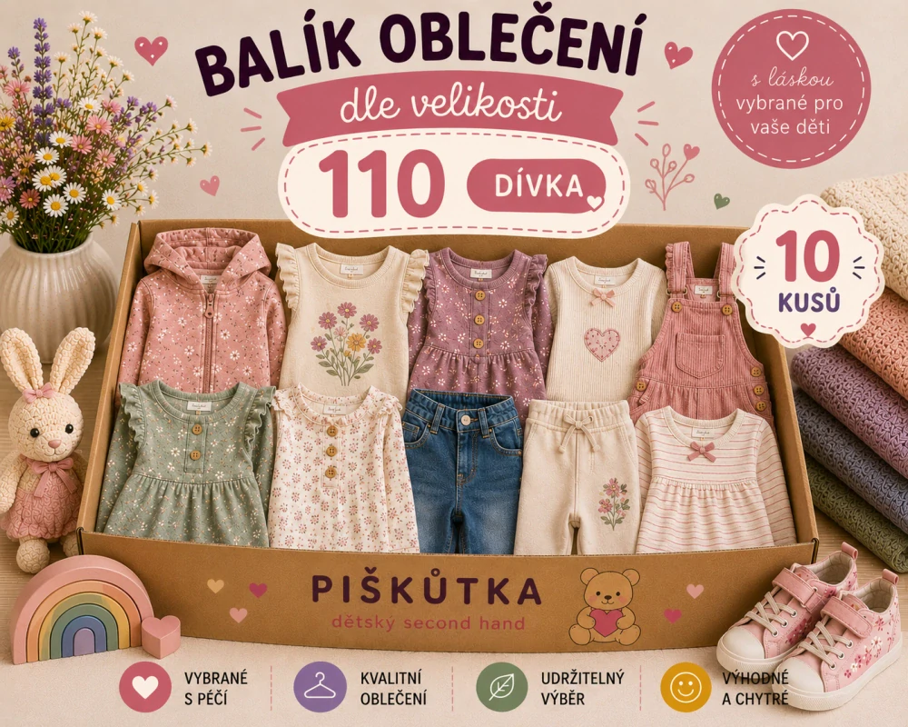 BALÍK OBLEČENÍ DÍVKA VE VELIKOSTI 110