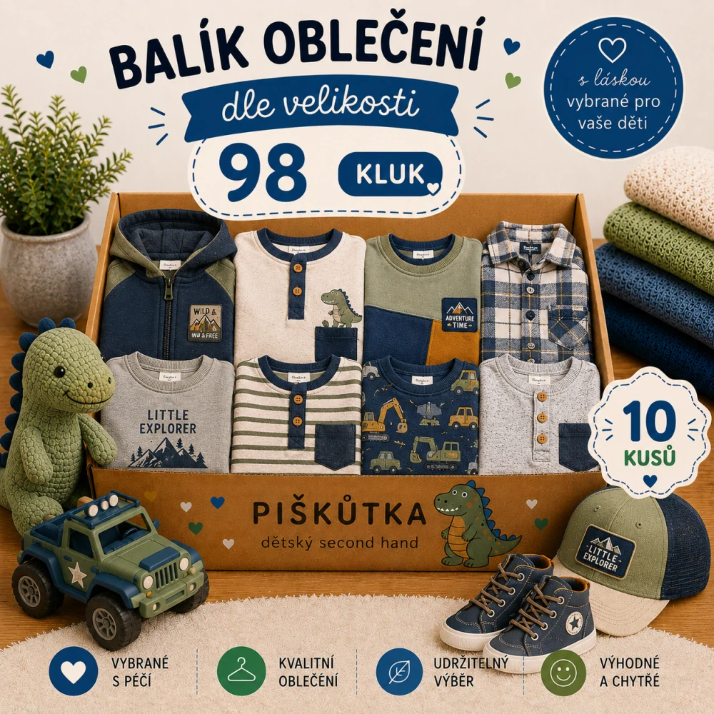 BALÍK OBLEČENÍ KLUK VE VELIKOSTI 98