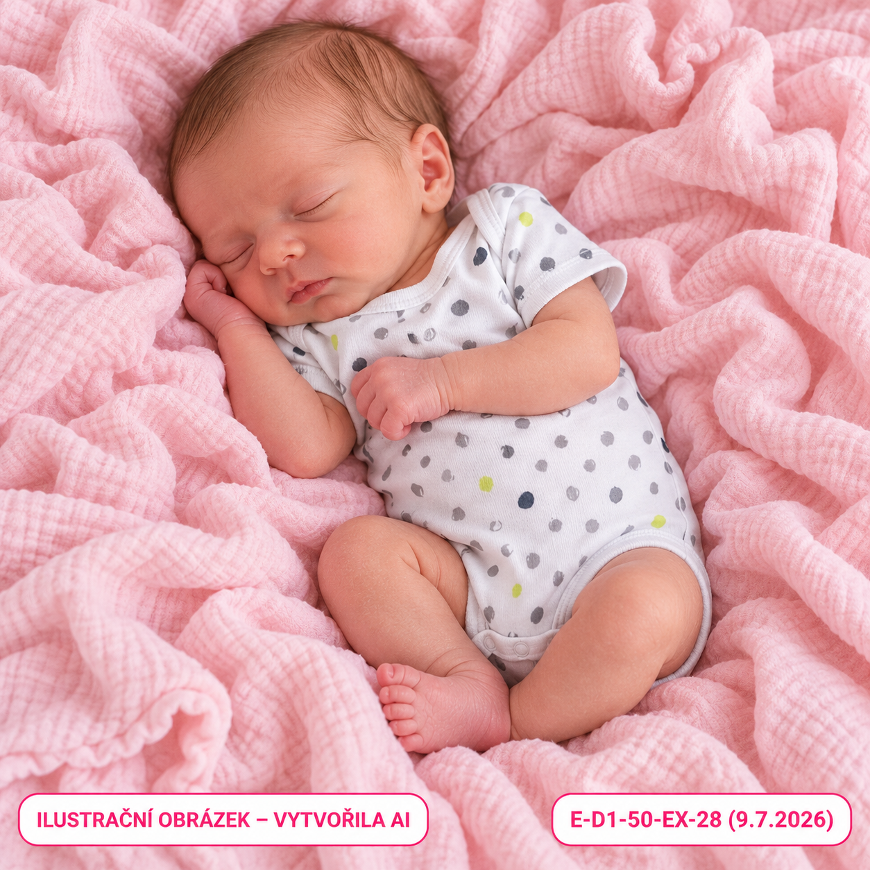Dívčí puntíkované body s krátkým rukávem, vel. 50