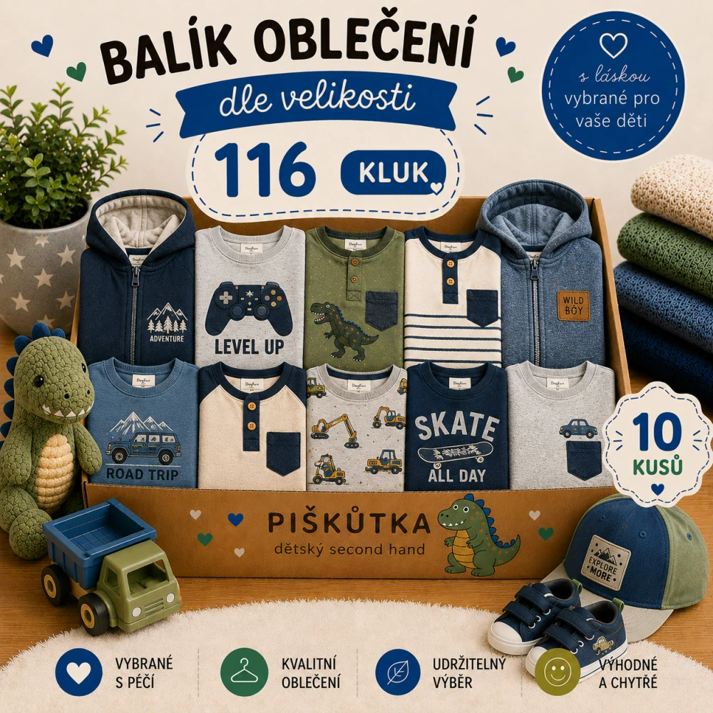 BALÍK OBLEČENÍ KLUK VE VELIKOSTI 116