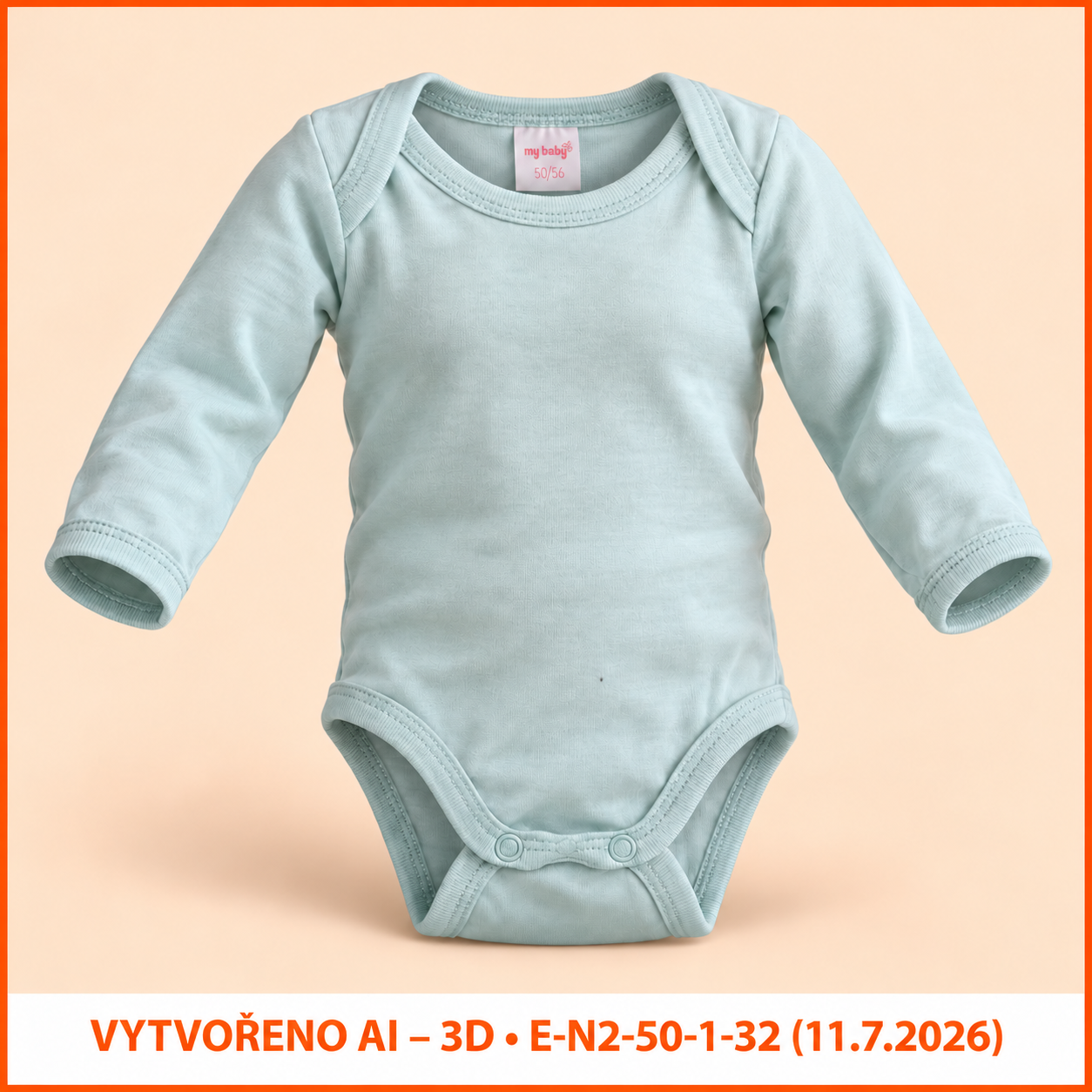 Neutrální světlezelené body my baby, dlouhý rukáv, vel. 50/56