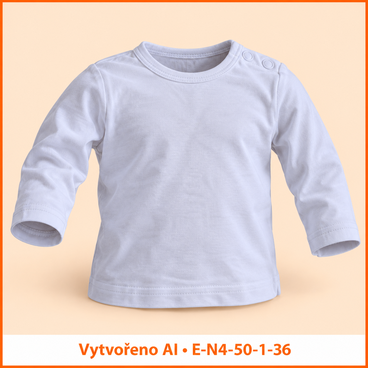 Neutrální jednobarevné tričko, dlouhý rukáv, vel. 50