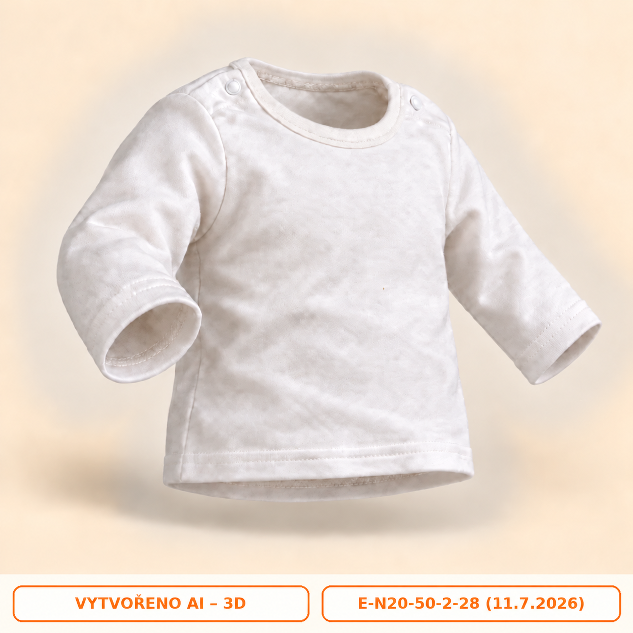 Neutrální bílá mikina s patentkami na ramenou, vel. 50
