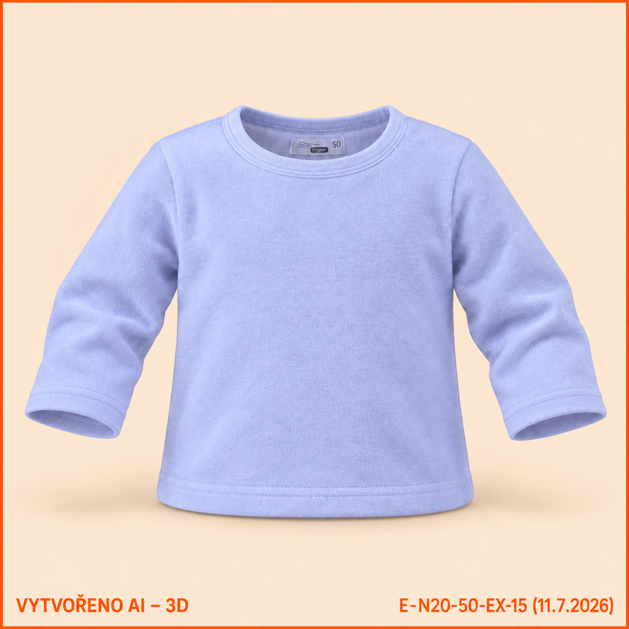 Neutrální světlá mikina Ergee, vel. 50