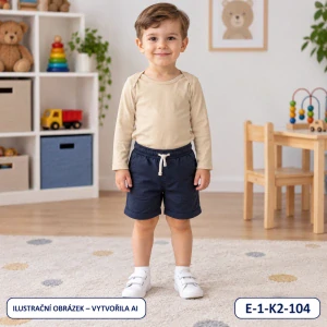 Krémové body s dlouhým rukávem, vel. 104