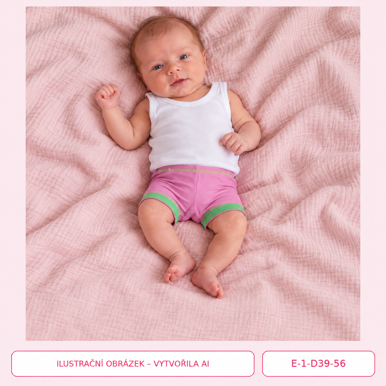 Dívčí růžové plavkové kraťasy, vel. 56