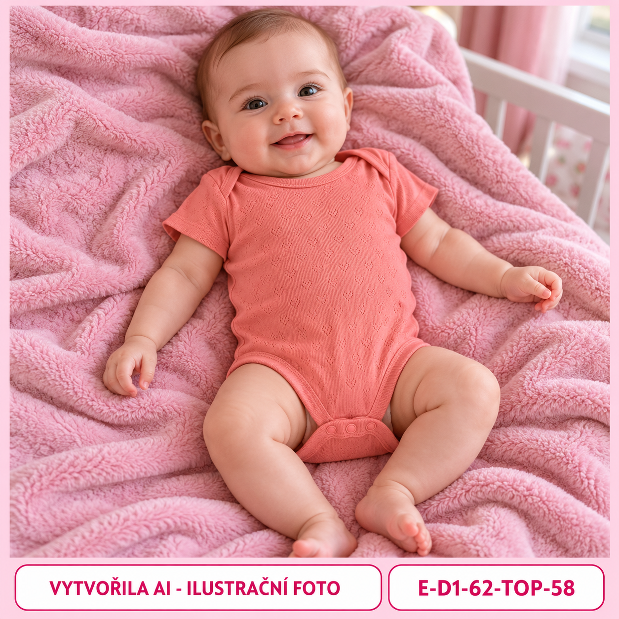 Dívčí korálové body s jemným srdíčkovým vzorem, vel. 62