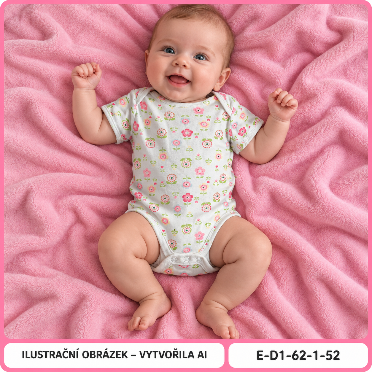 Dívčí světlé body s růžovými kvítky a krátkým rukávem, vel. 62