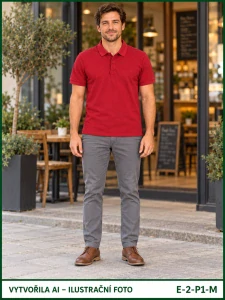 Pánské červené polo tričko – vel. M