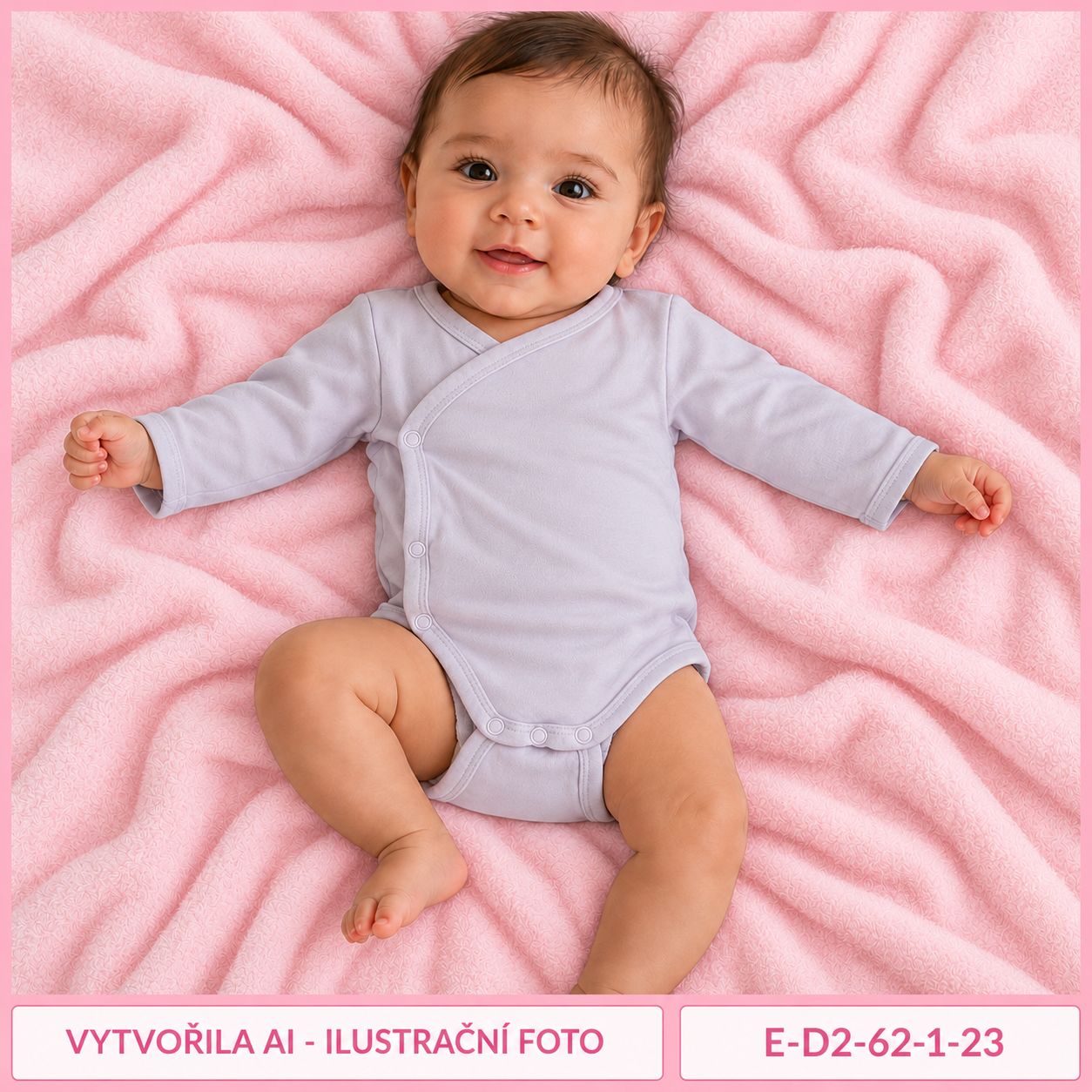 Dívčí šedofialové zavinovací body s dlouhým rukávem, vel. 62