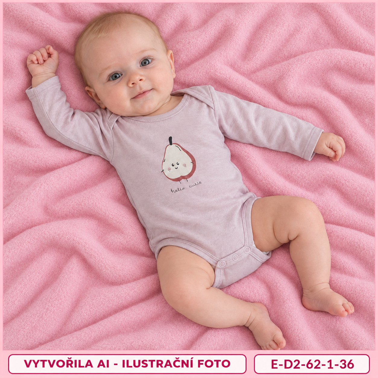 Dívčí body s hruškou hello cutie, vel. 62