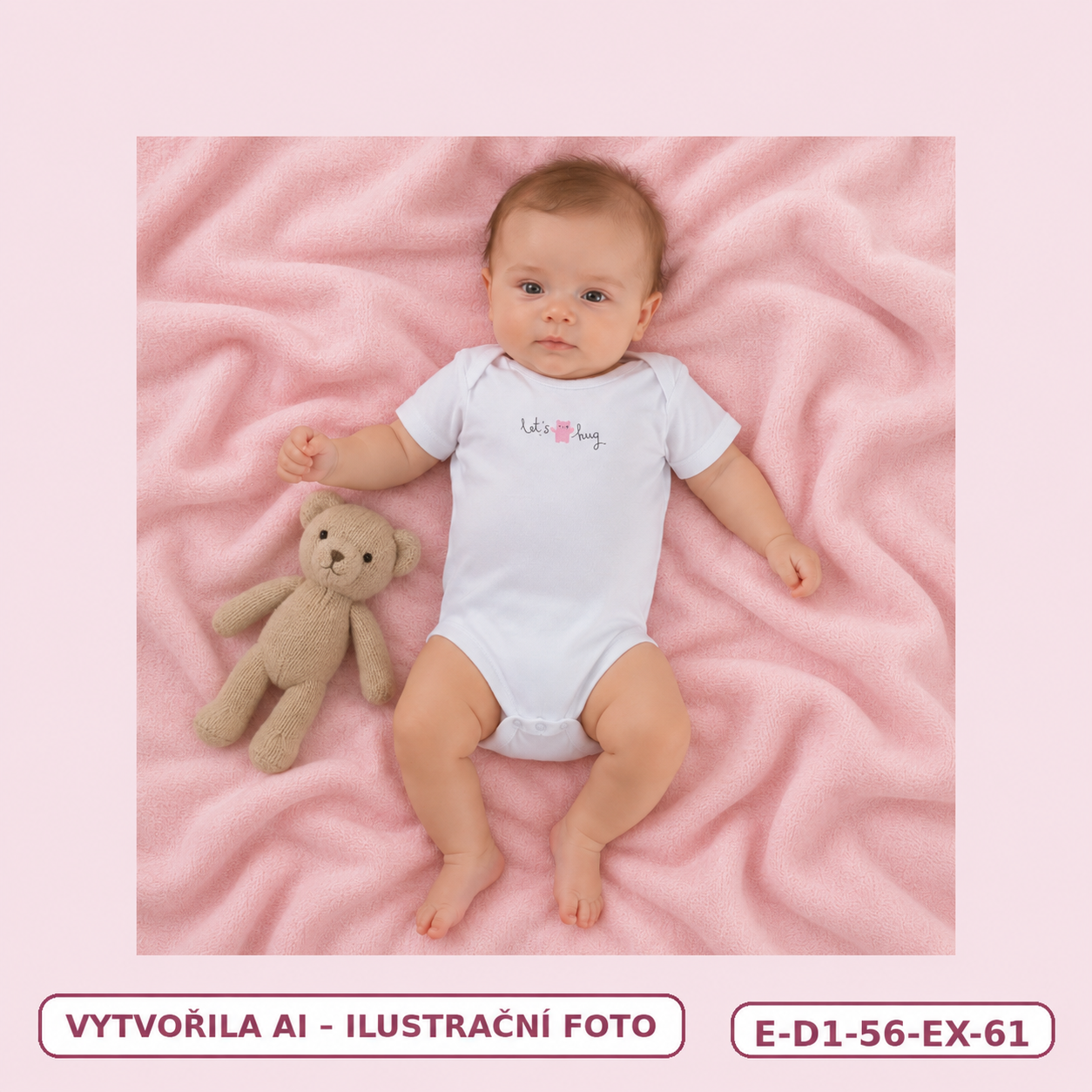 Dívčí bílé body Let’s hug s krátkým rukávem, vel. 56