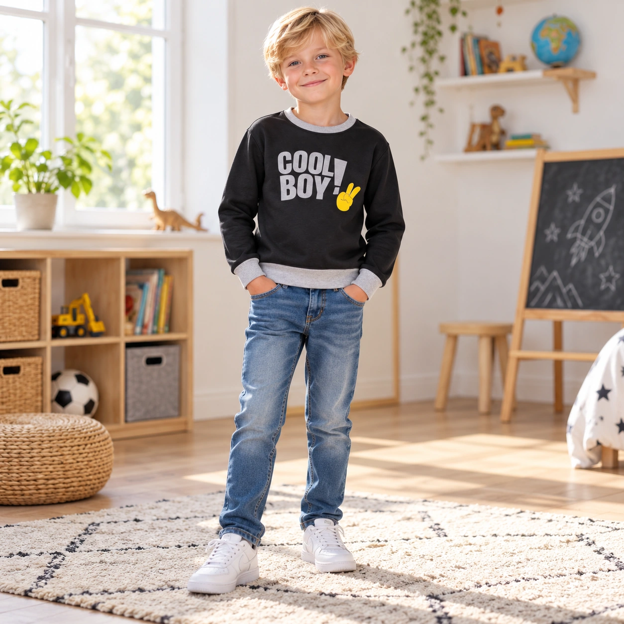 Černá mikina COOL BOY, vel. 128