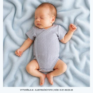 Klučičí šedé zavinovací body, krátký rukáv, vel. 56