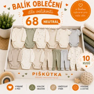BALÍK OBLEČENÍ  NEUTRÁL VE VELIKOSTI 68