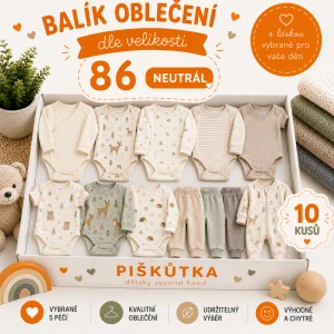 BALÍK OBLEČENÍ  NEUTRÁL VE VELIKOSTI 86