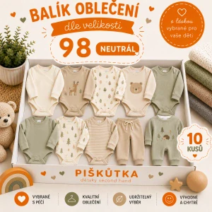 BALÍK OBLEČENÍ  NEUTRÁL VE VELIKOSTI 98