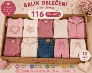 BALÍK OBLEČENÍ  DÍVKA VE VELIKOSTI 116