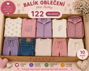 BALÍK OBLEČENÍ  DÍVKA VE VELIKOSTI 122