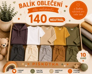 BALÍK OBLEČENÍ  NEUTRÁL VE VELIKOSTI 140