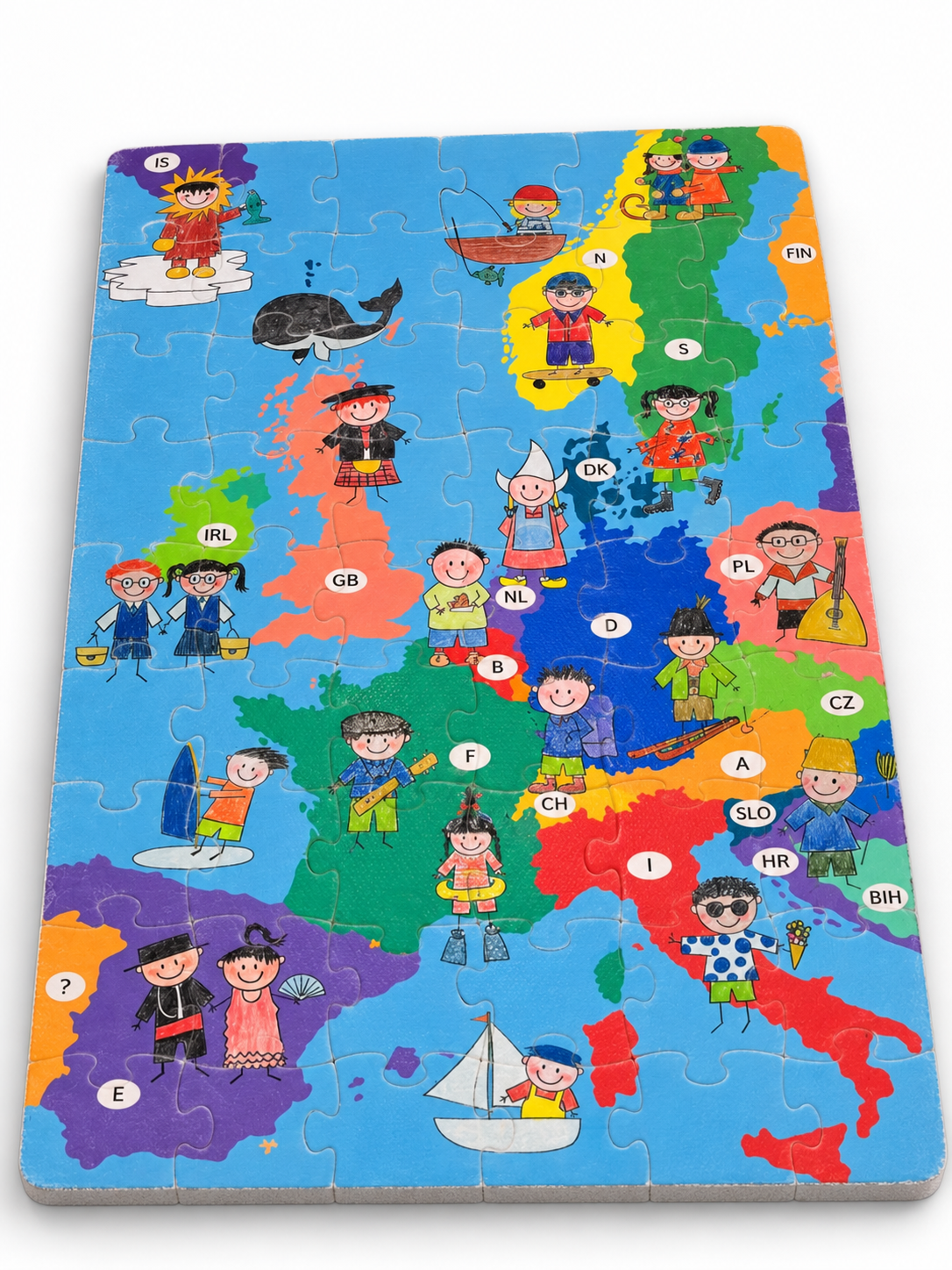 DŘEVĚNÉ PUZZLE MAPA