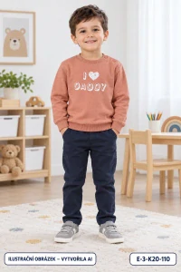 Lososová mikina s nápisem I LOVE DADDY, vel. 110