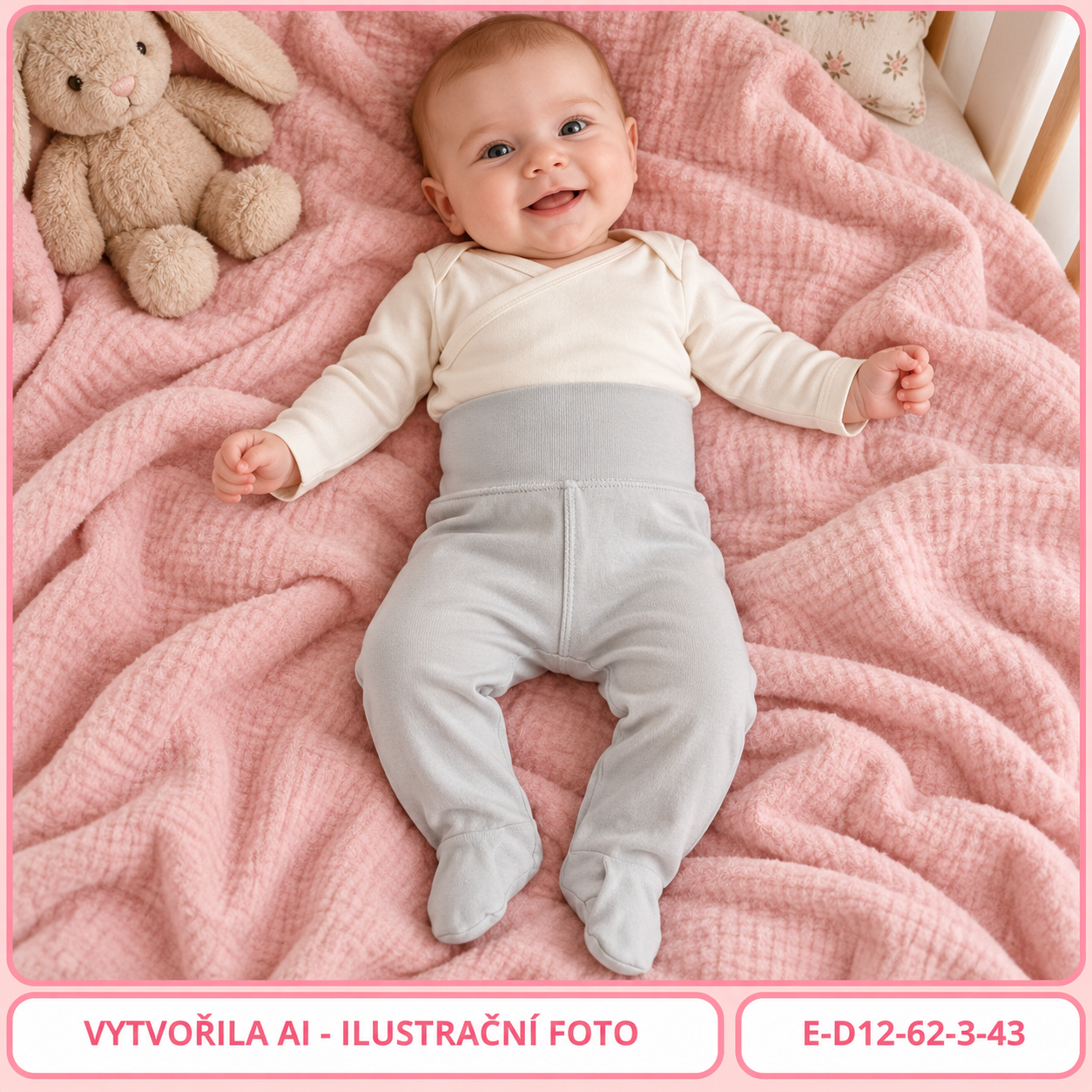 Dívčí světle šedé polodupačky s vysokým pasem, vel. 62