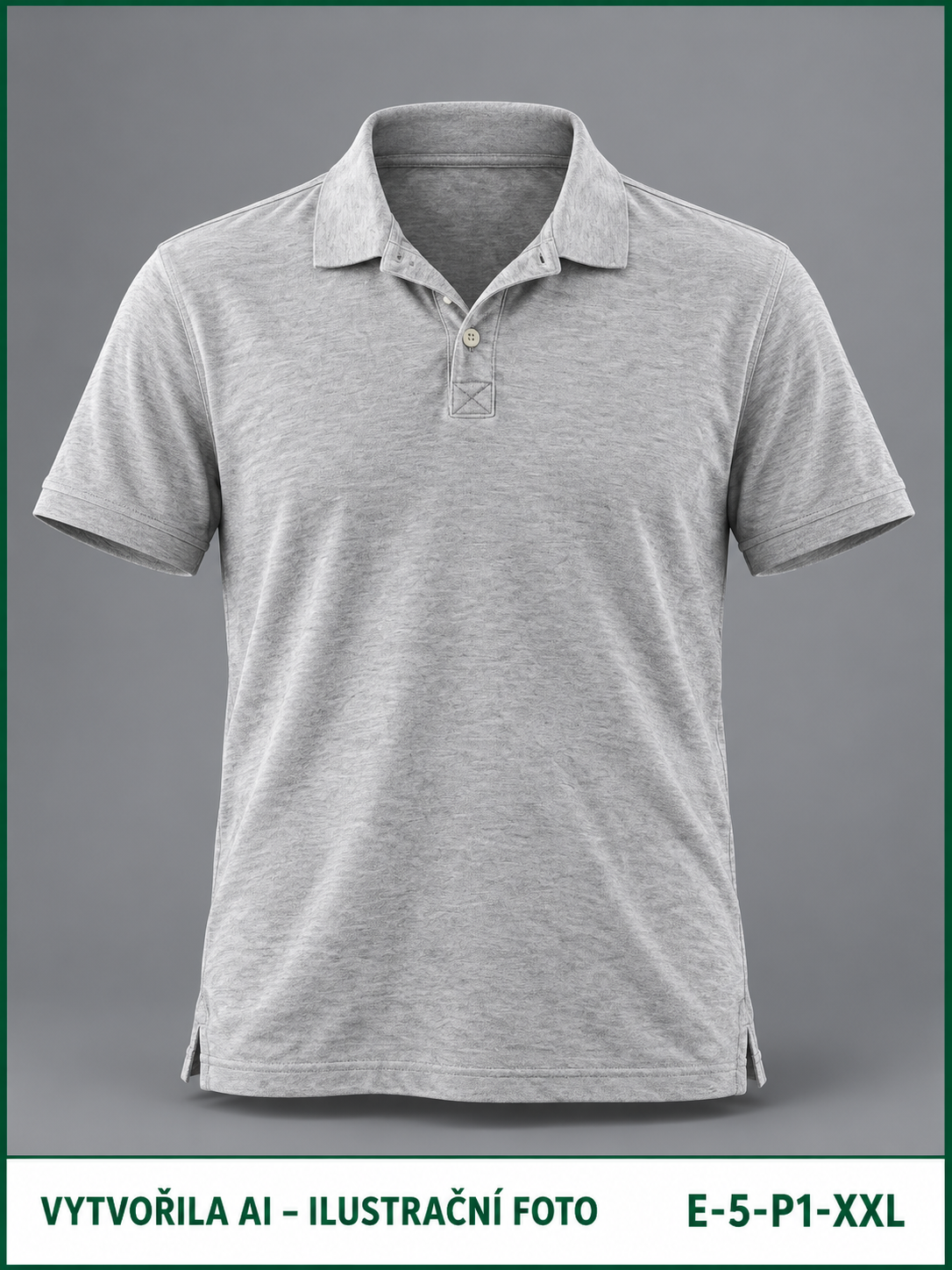 Pánské šedé polo tričko – vel. XXL