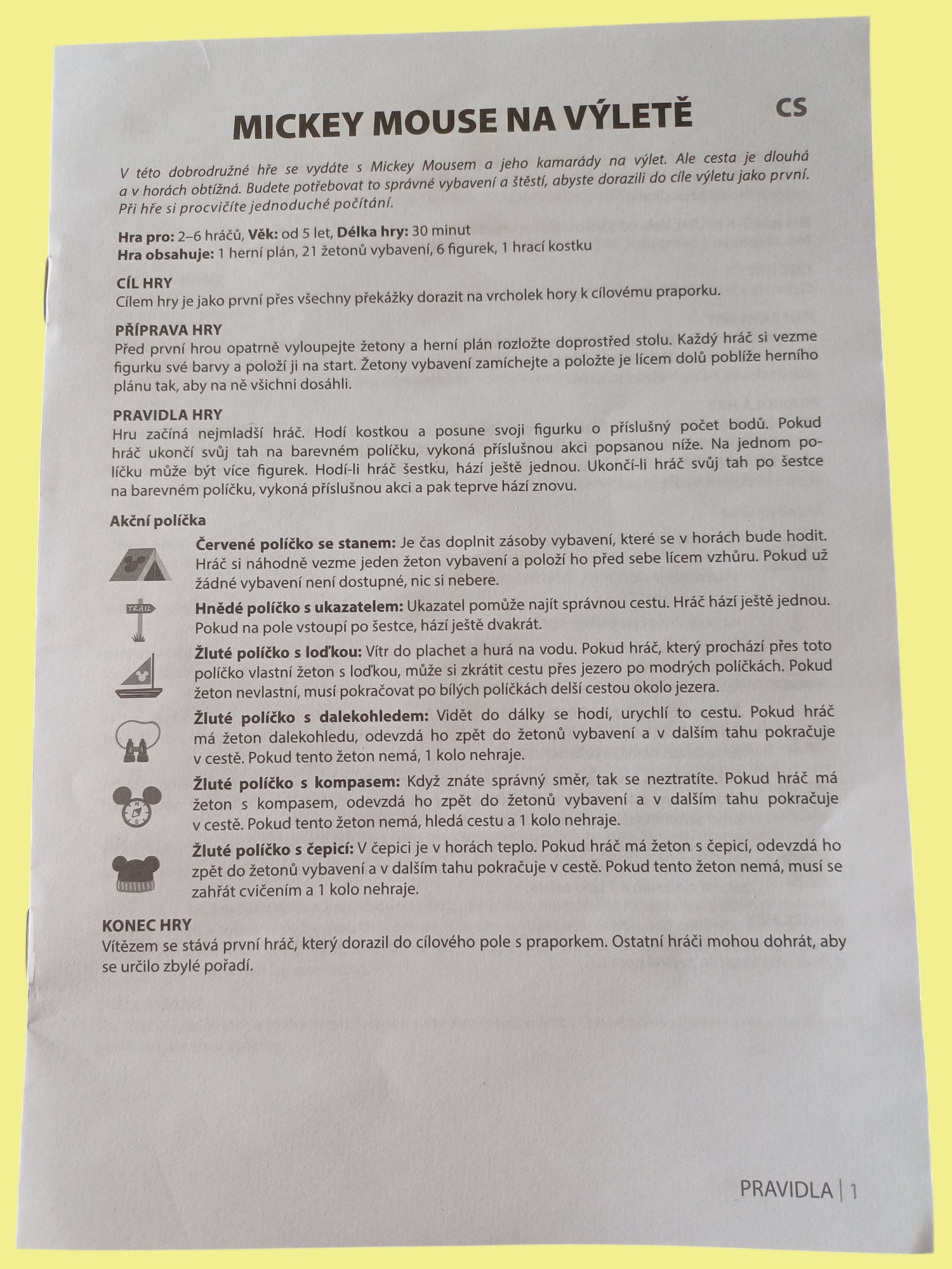 Společenská hra - Mickey and friends