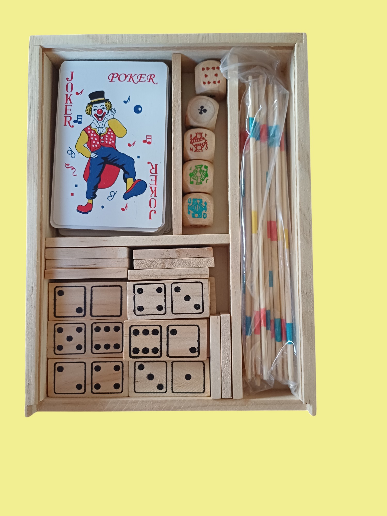 Společenská hra - KARTY, MIKADO, DOMINO