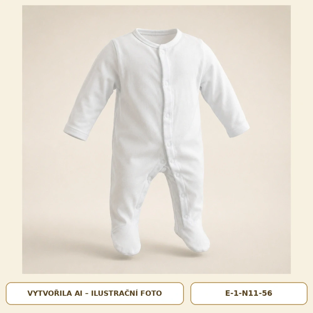 Neutrální bílý overal se šlapkami, vel. 56