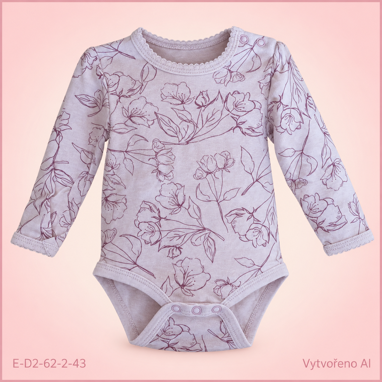Dívčí body s květinovým vzorem, vel. 62