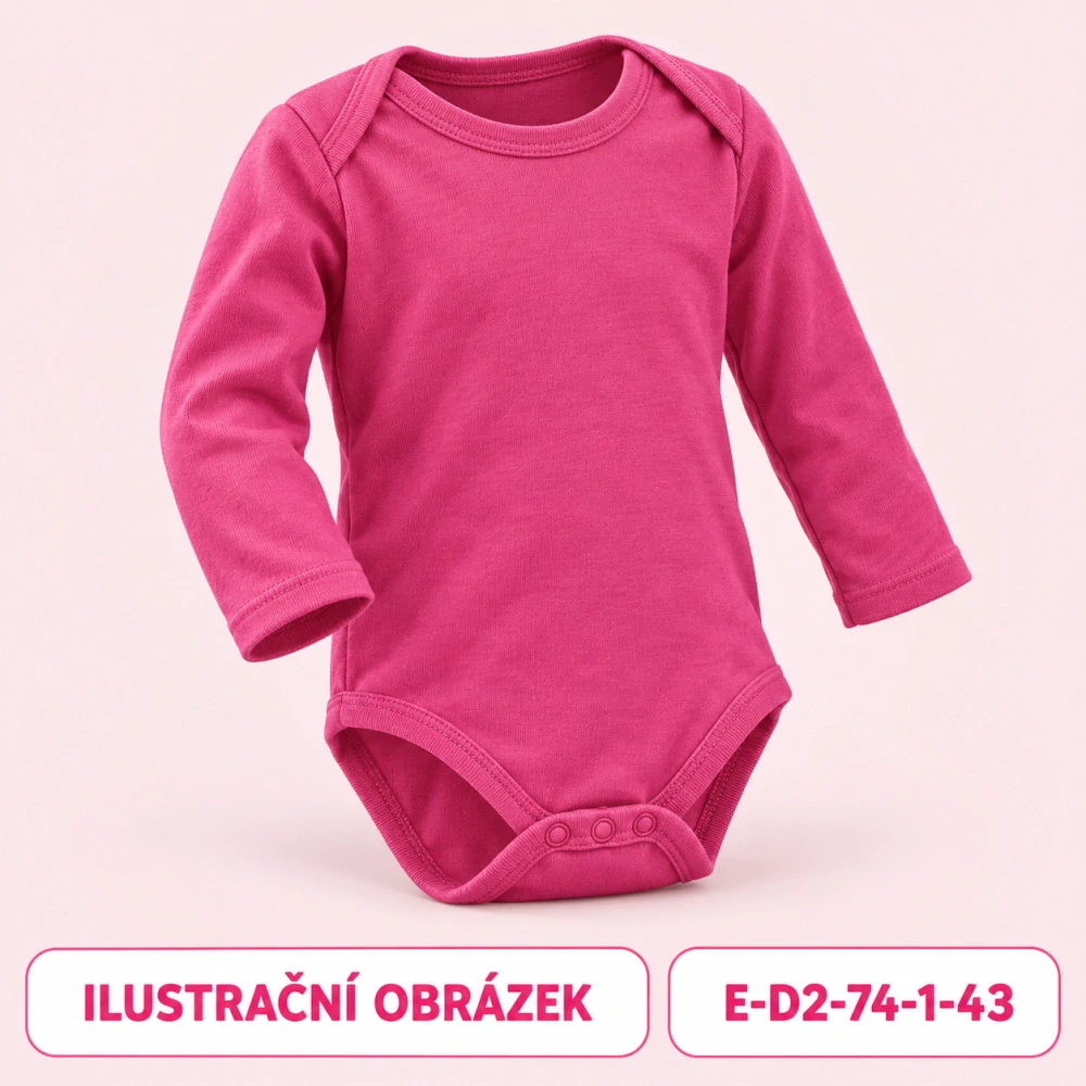 Dívčí malinové body s dlouhým rukávem, vel. 74
