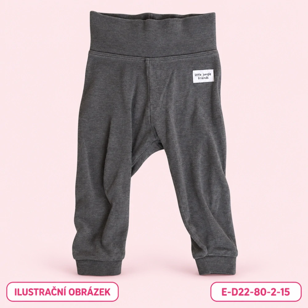 Dívčí tmavé kalhoty se širokým pasem, vel. 80