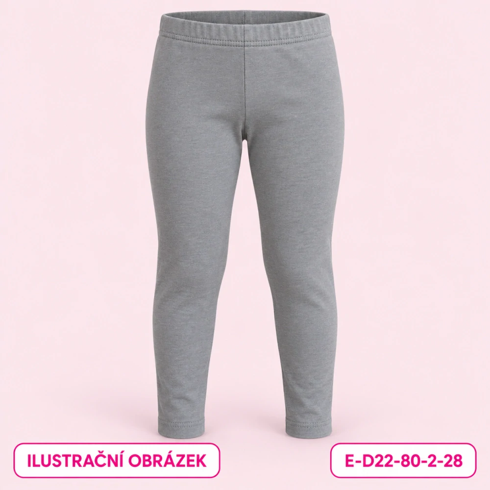 Dívčí šedozelené jednobarevné legíny, vel. 80