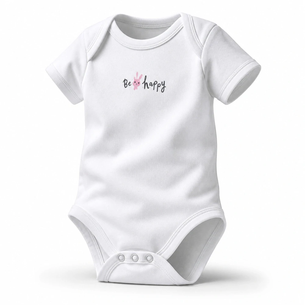 Dívčí bílé body Be happy s krátkým rukávem, vel. 56